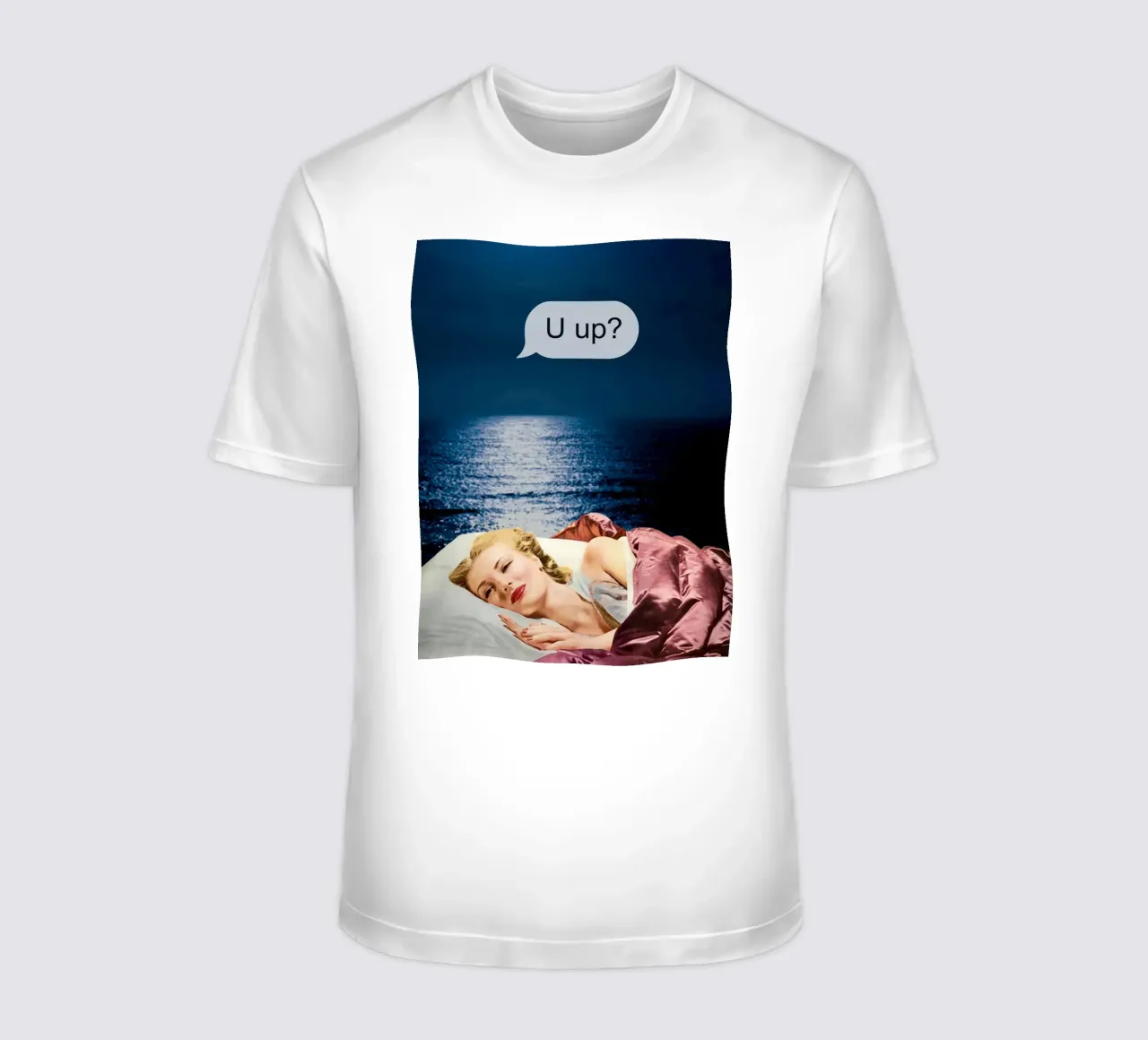 U up? Late night texts t-shirt by MsGonzalez