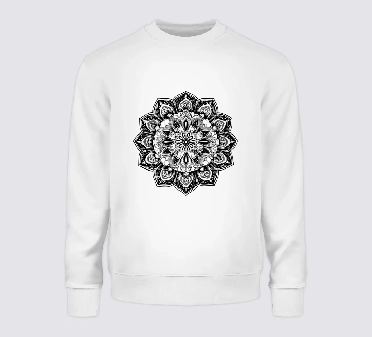 Mandala in bianco e nero felpa da Spiritual Touch
