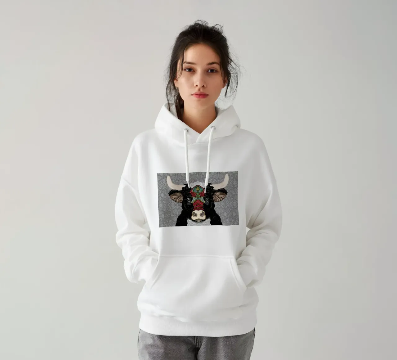 Billy the Bull felpa con cappuccio da Angelika Parker