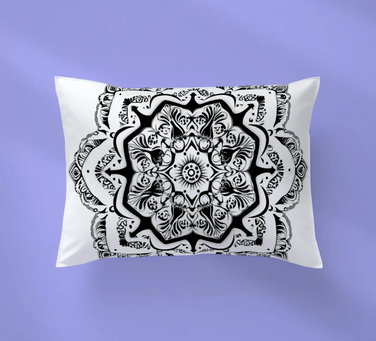 Mandala in bianco e nero cuscino da Spiritual Touch