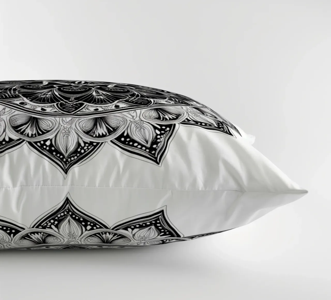 Mandala in bianco e nero cuscino da Spiritual Touch