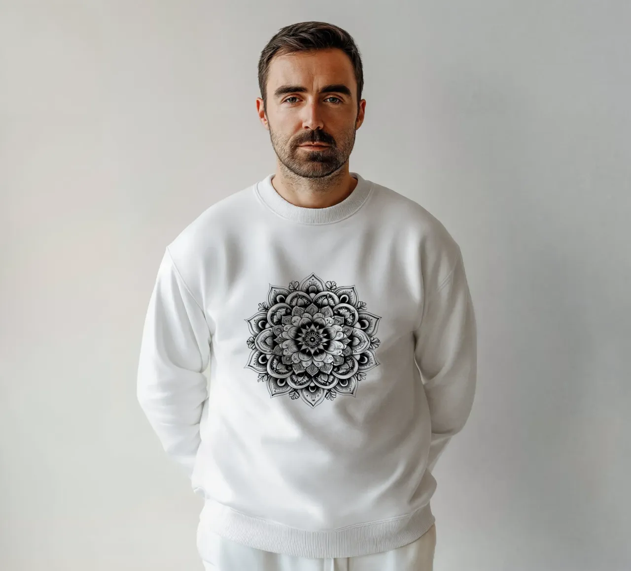 Mandala in bianco e nero felpa da Spiritual Touch