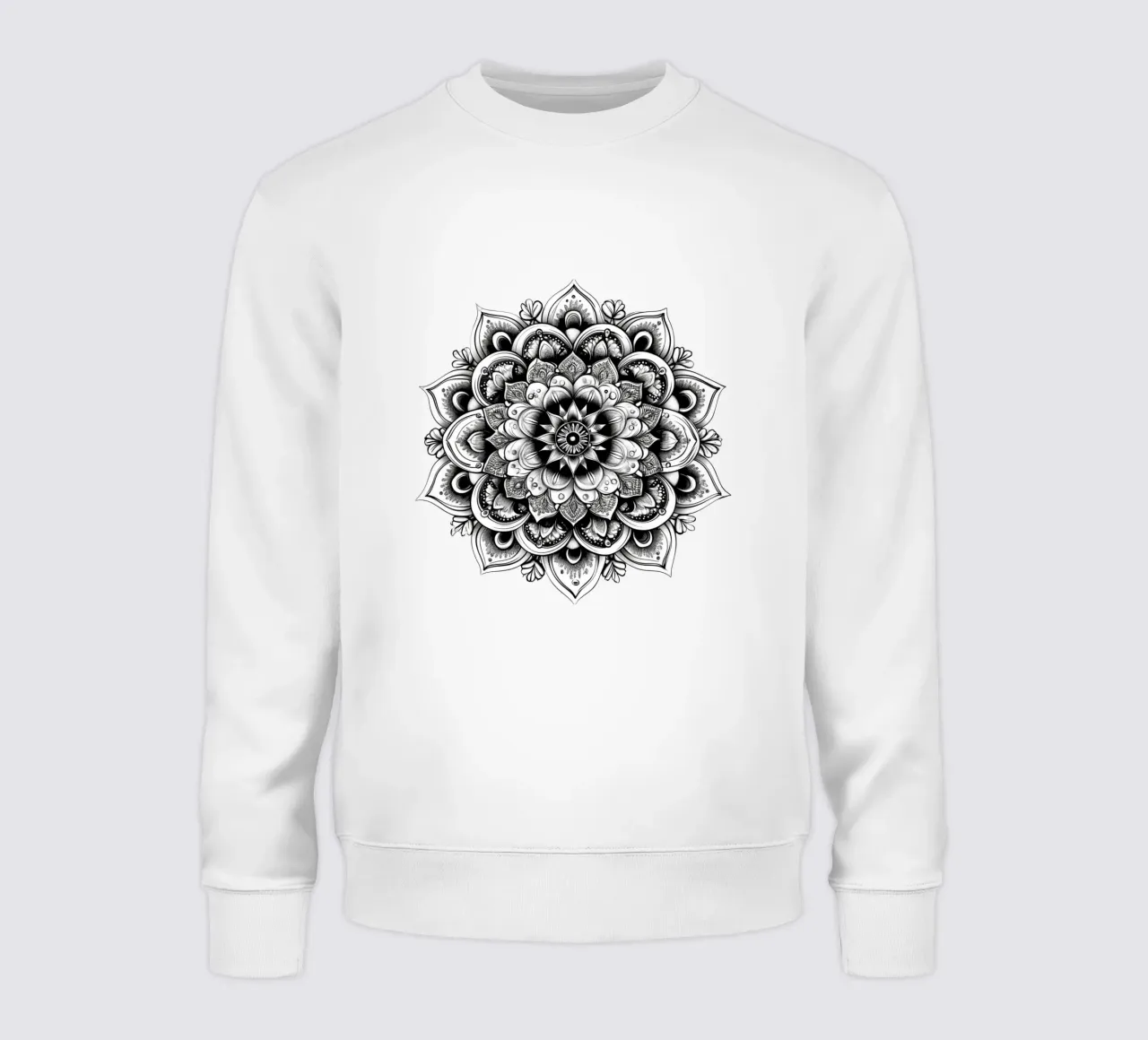 Mandala in bianco e nero felpa da Spiritual Touch