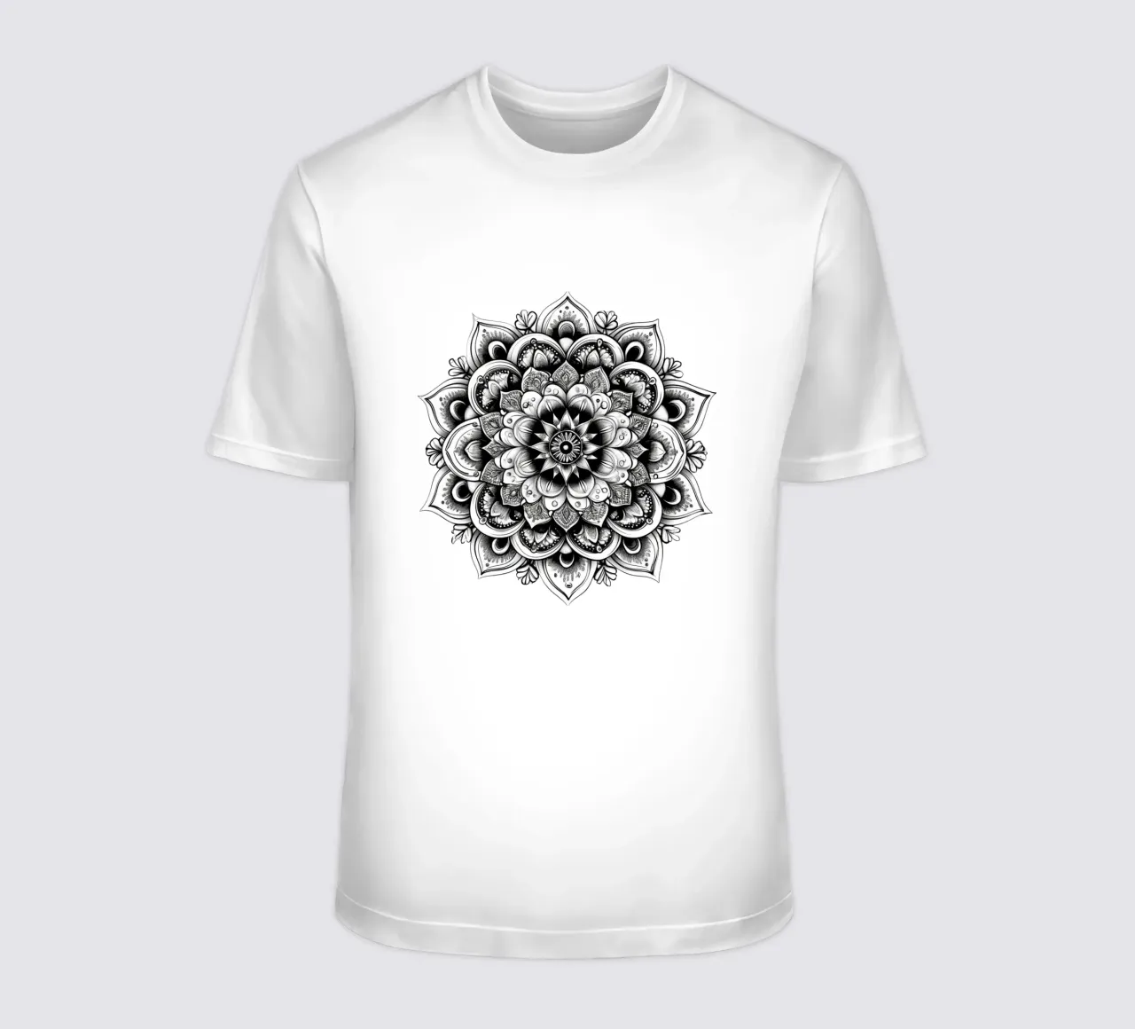 Mandala in bianco e nero t-shirt da Spiritual Touch