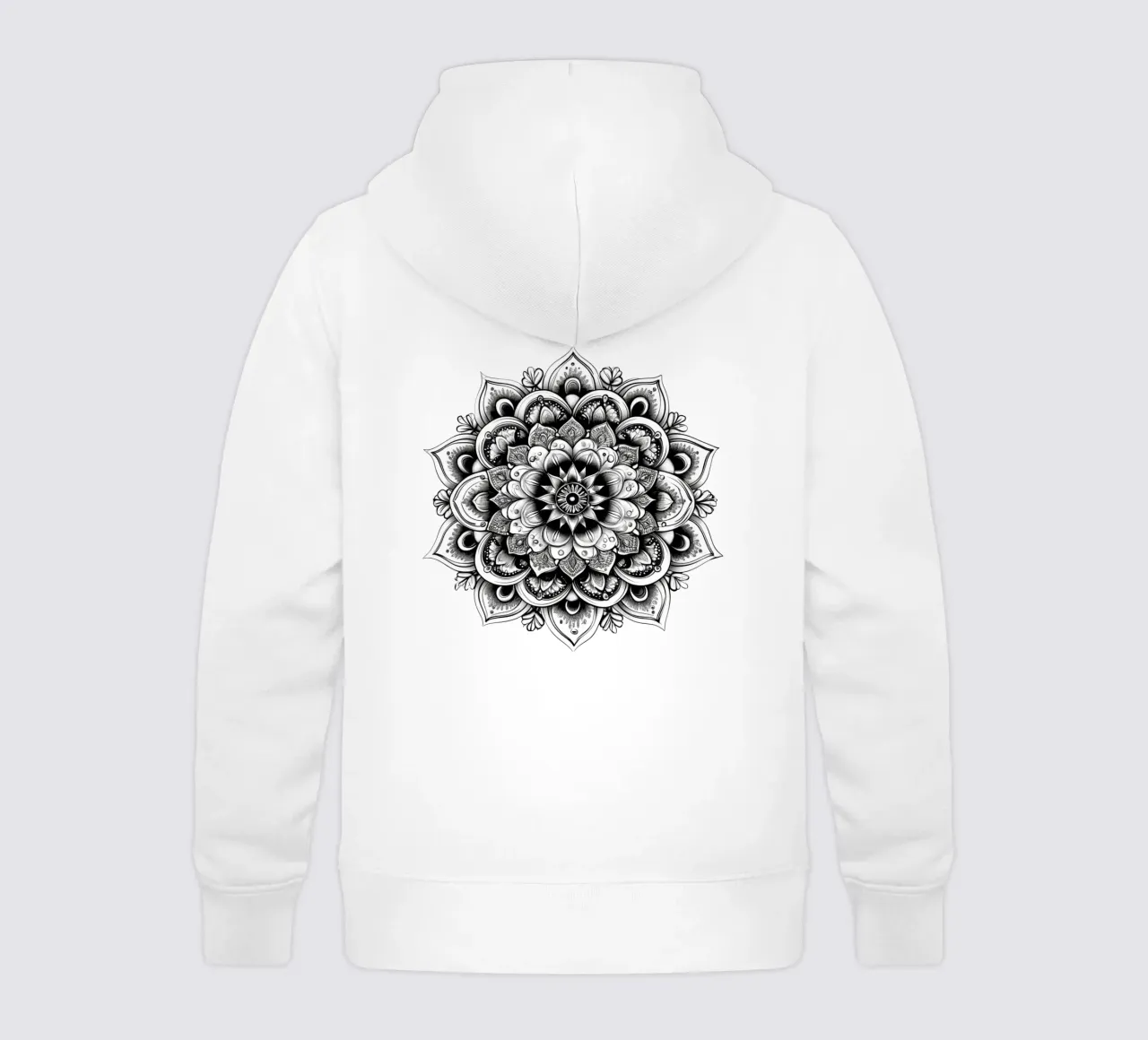 Mandala in bianco e nero felpa bambino con cappuccio da Spiritual Touch