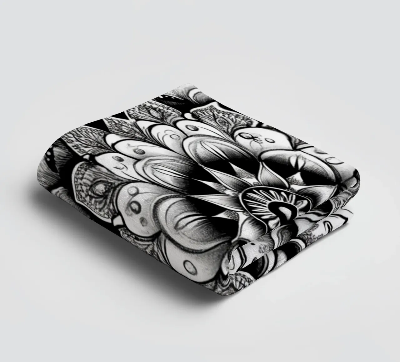 Mandala in bianco e nero asciugamano da bagno da Spiritual Touch