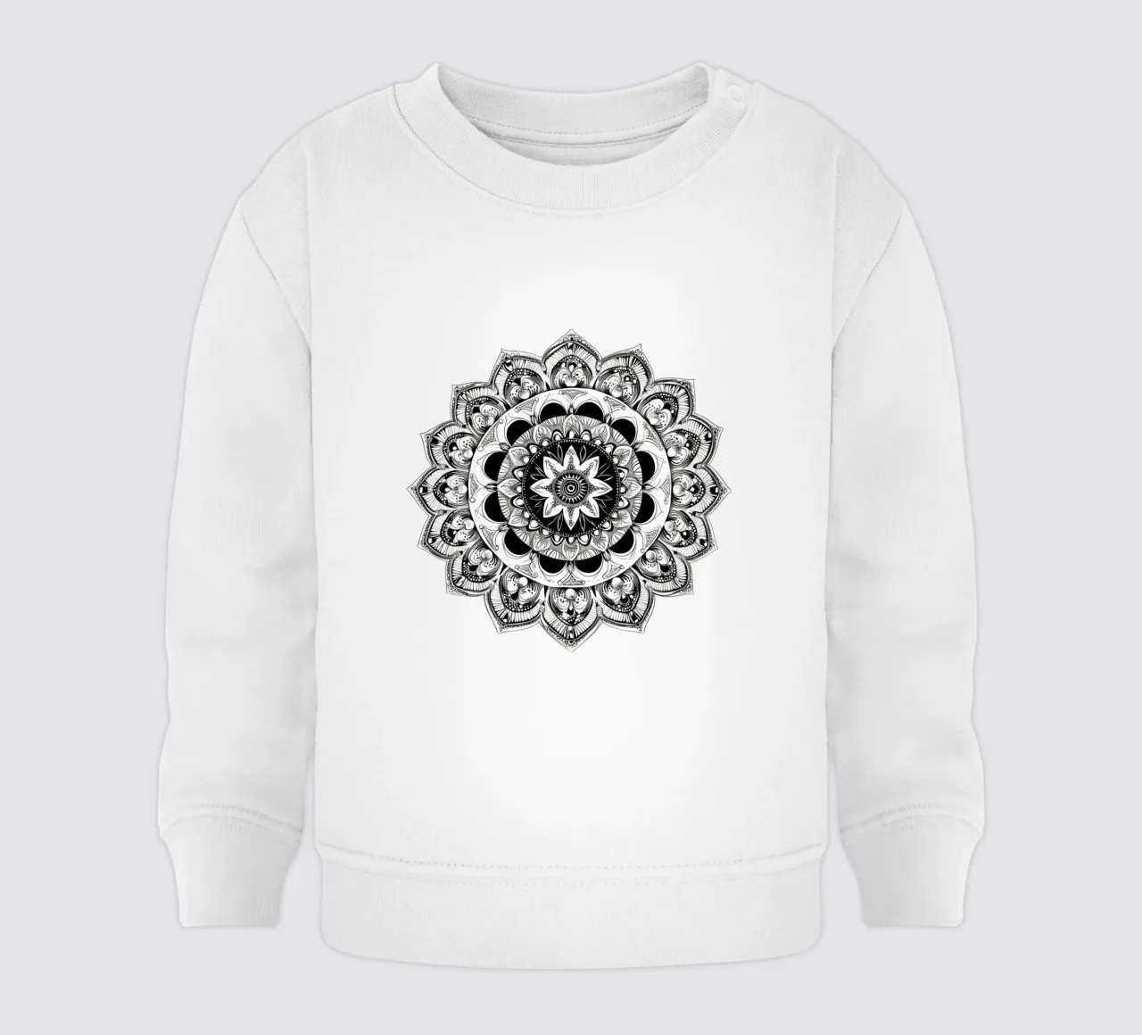Mandala in bianco e nero felpa neonato da Spiritual Touch