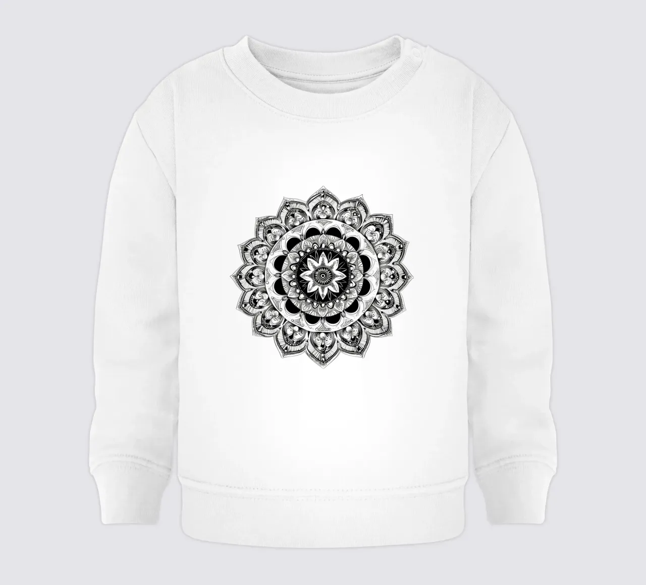 Mandala in bianco e nero felpa neonato da Spiritual Touch