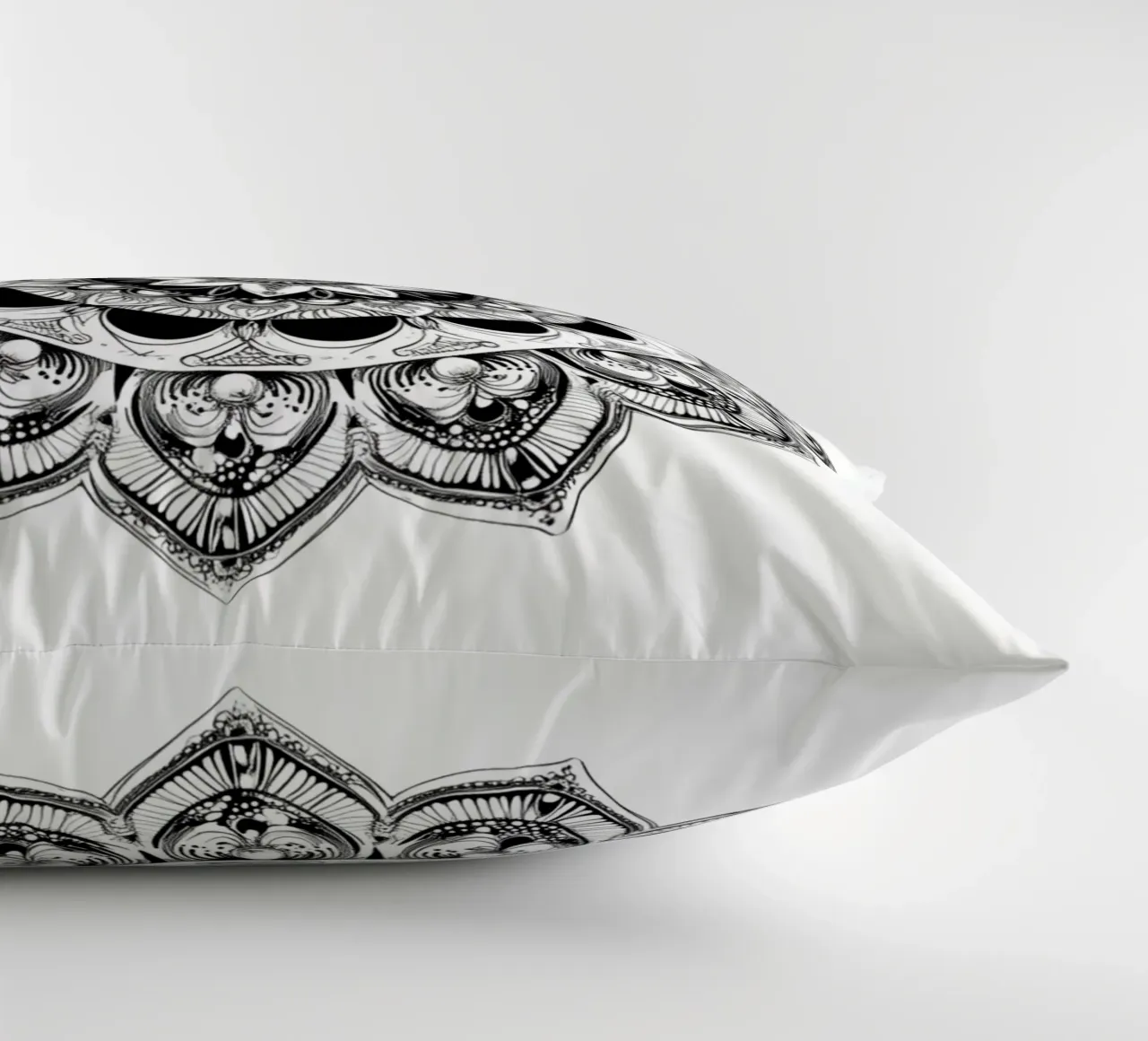 Mandala in bianco e nero cuscino da Spiritual Touch