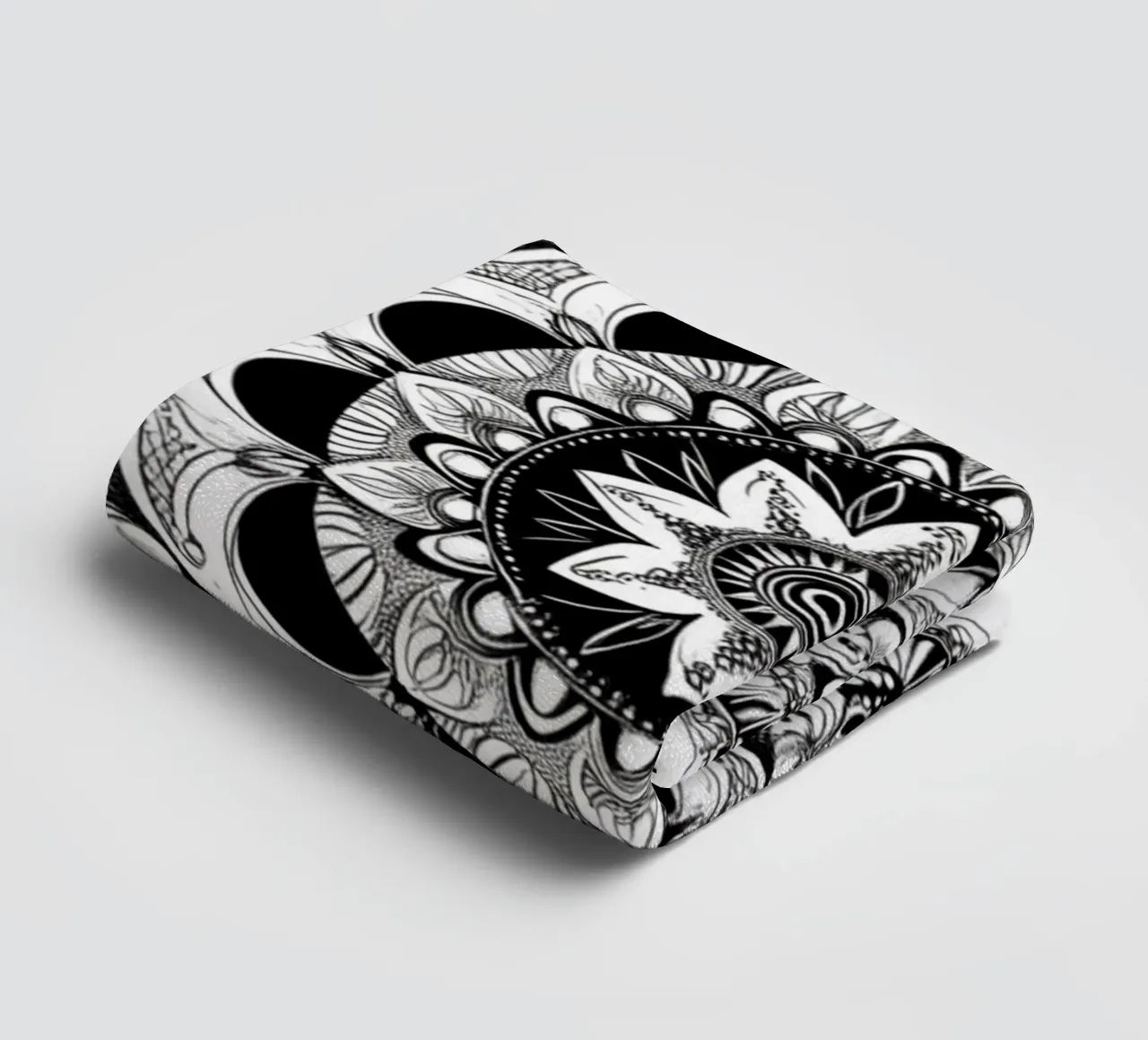 Mandala in bianco e nero asciugamano da bagno da Spiritual Touch