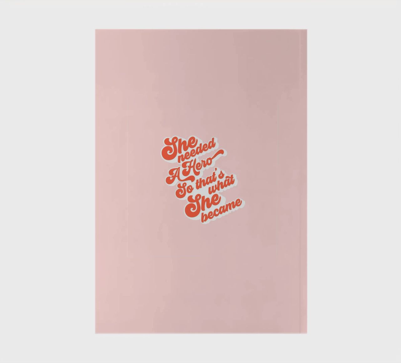 She Needed a Hero • Groovy Typographic Print notebook by Dominique Vari Words
