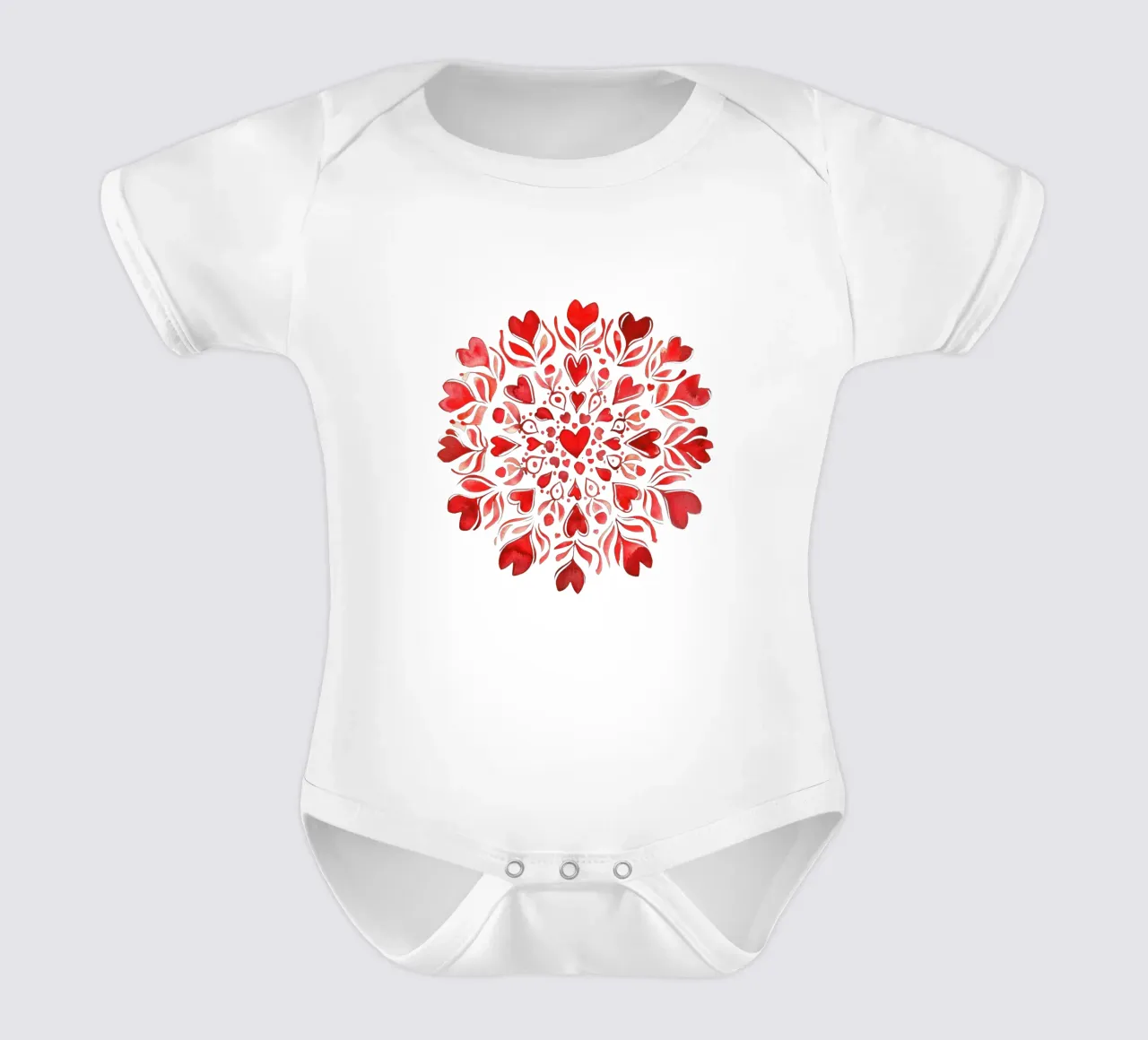 Mandala dell'amore ad acquerello body neonato maniche corte da Spiritual Touch