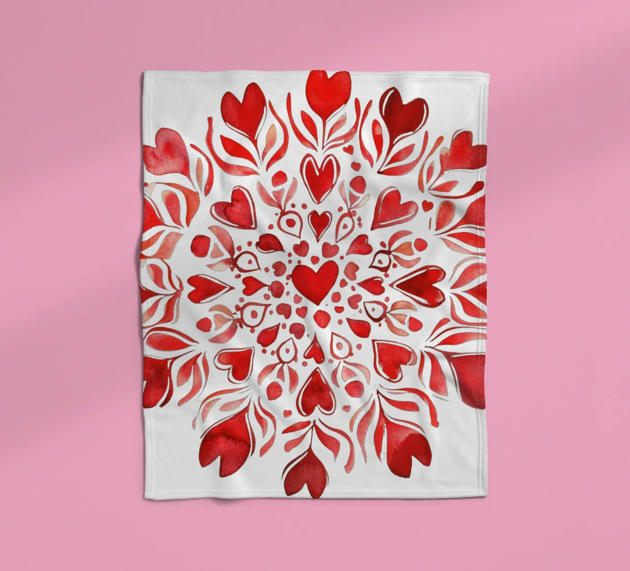 Mandala dell'amore ad acquerello coperta in pile da Spiritual Touch