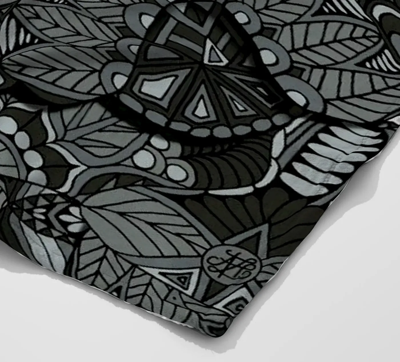 Black Pug Fleecedecke von Angelika Parker