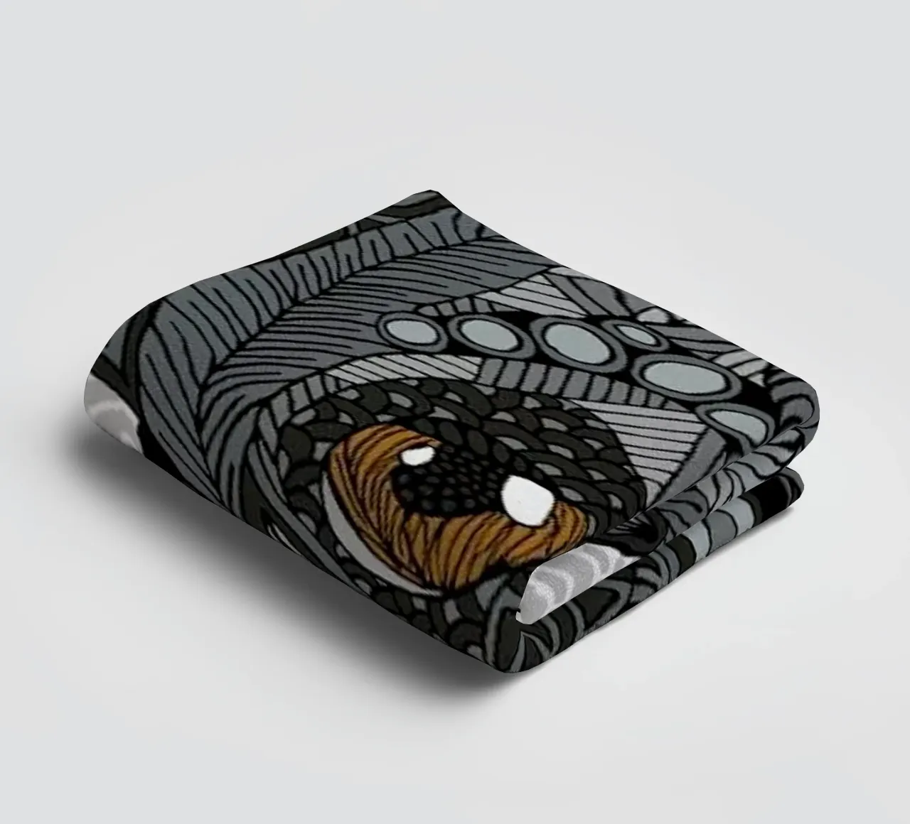 Black Pug asciugamano da bagno da Angelika Parker