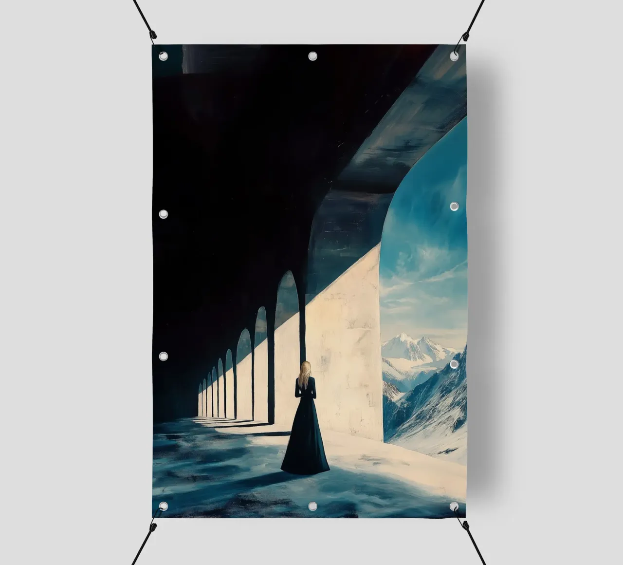 Castle on a mountain telo in pvc da Synthaira