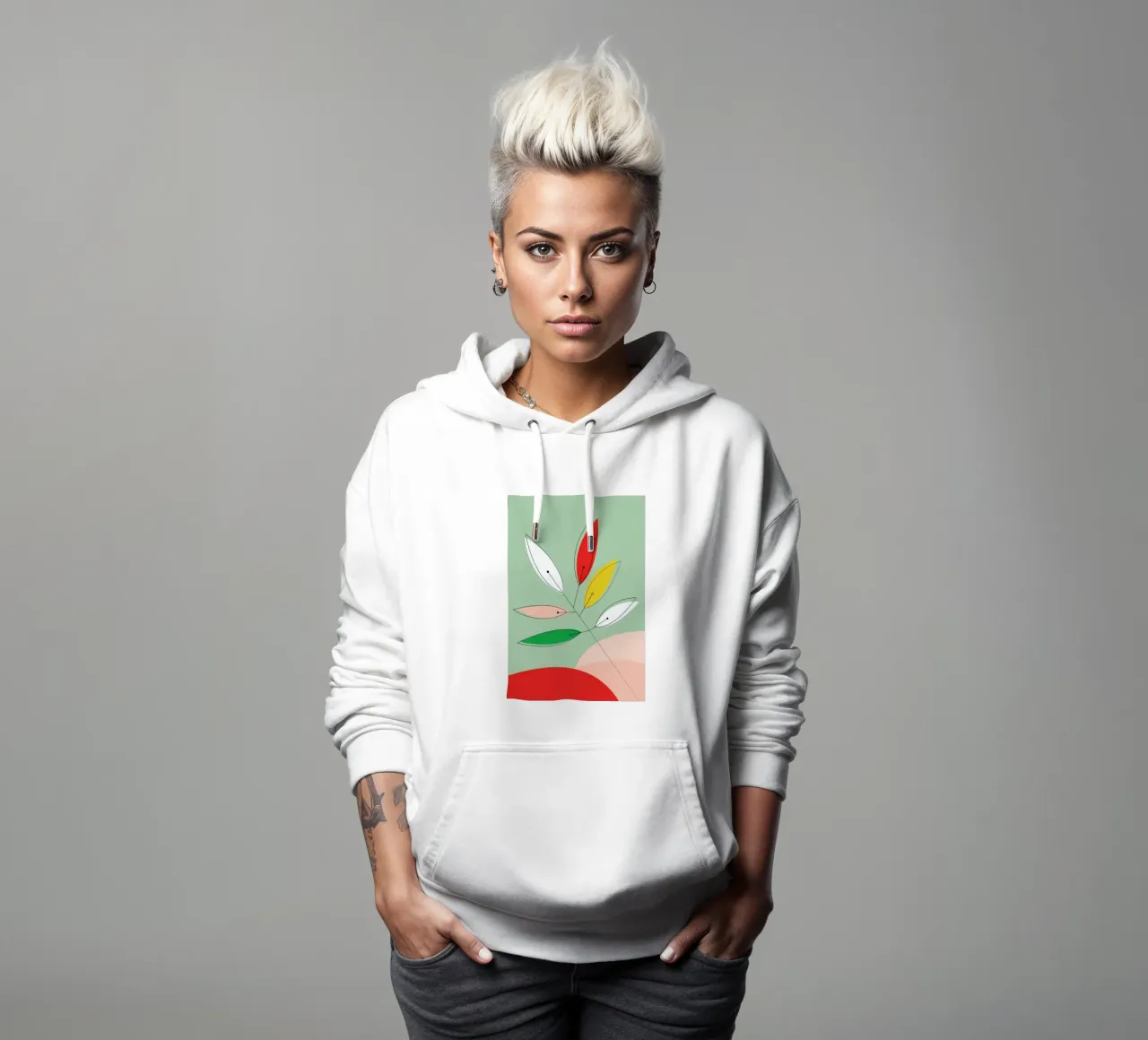 Colorful Twig felpa con cappuccio da XOXO Arte