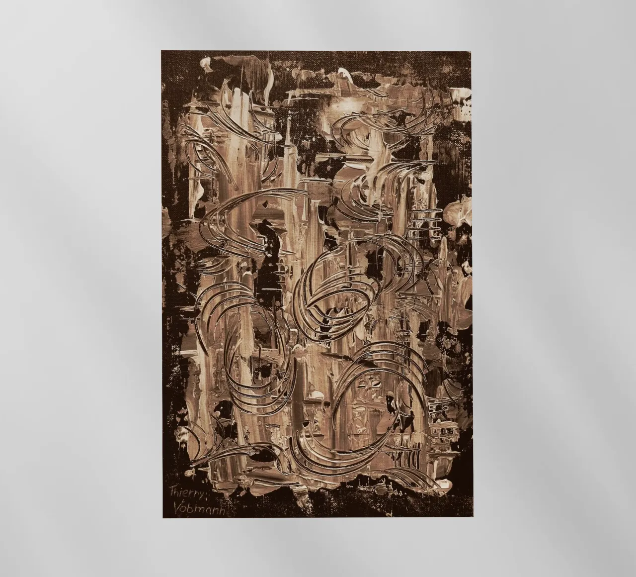 SEPIA 15 pellicola backlit da Thierry Vobmann Abstract painting