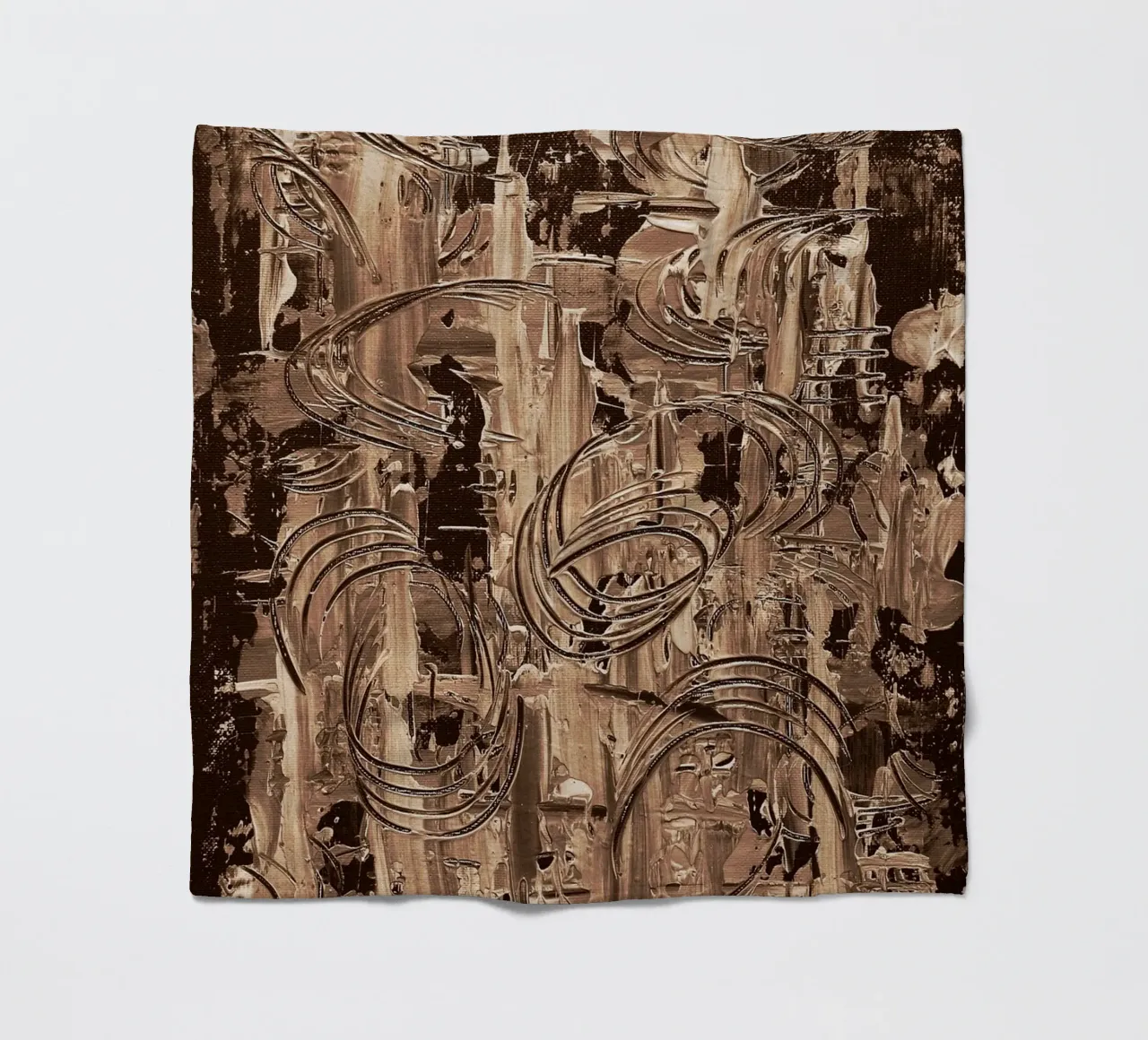 SEPIA 15 fleece blanket by Thierry Vobmann Abstract painting