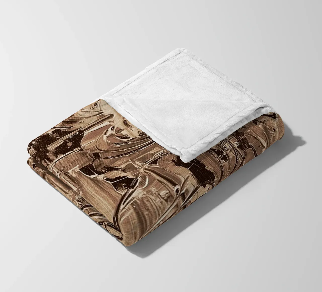 SEPIA 15 fleece blanket by Thierry Vobmann Abstract painting