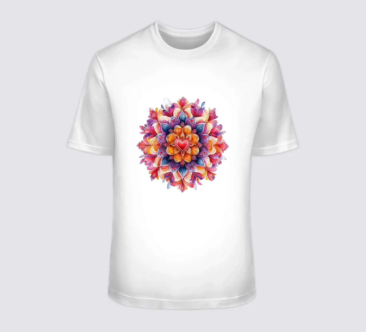 Mandala dell'amore ad acquerello t-shirt da Spiritual Touch