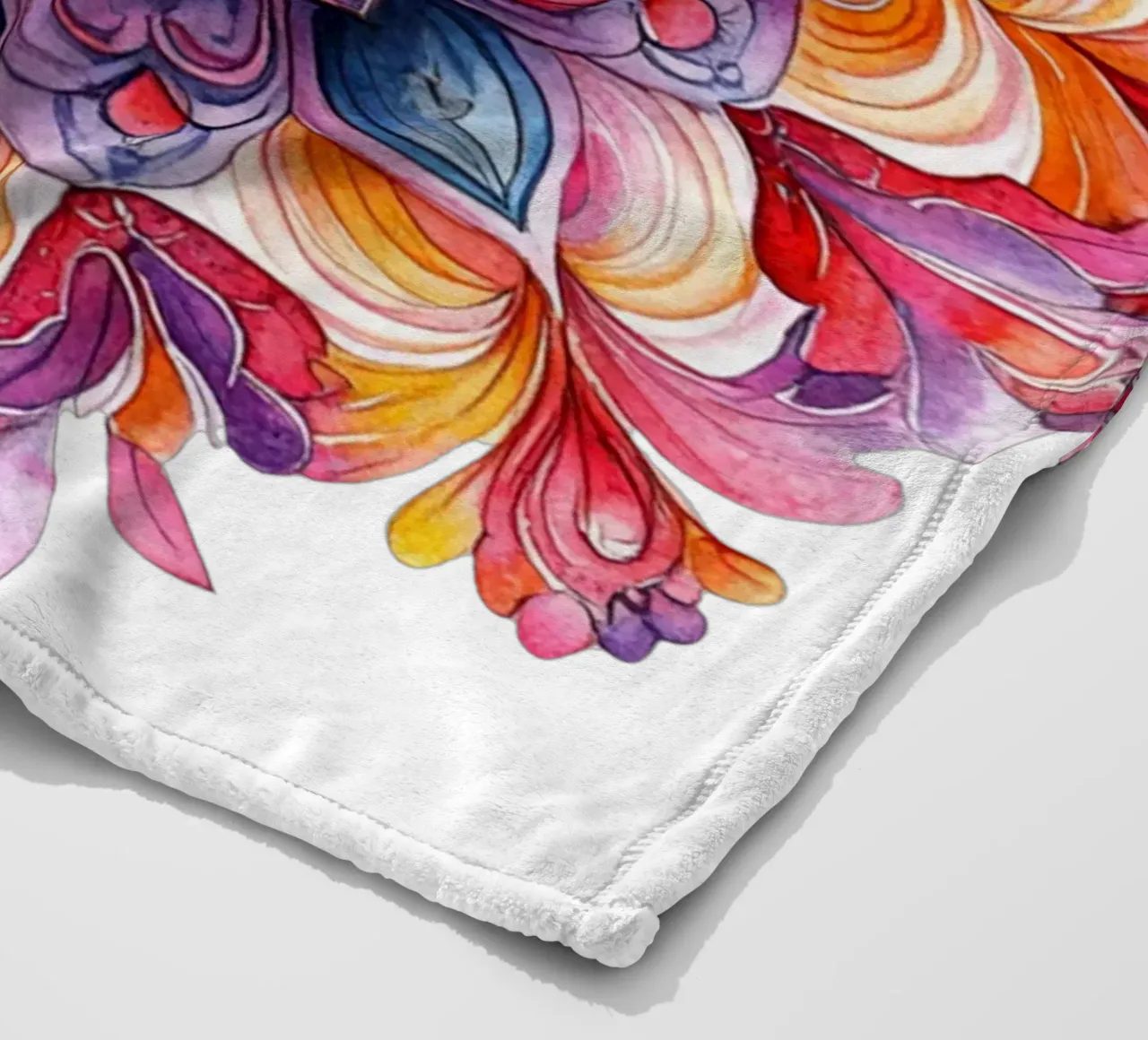 Mandala dell'amore ad acquerello coperta in pile da Spiritual Touch