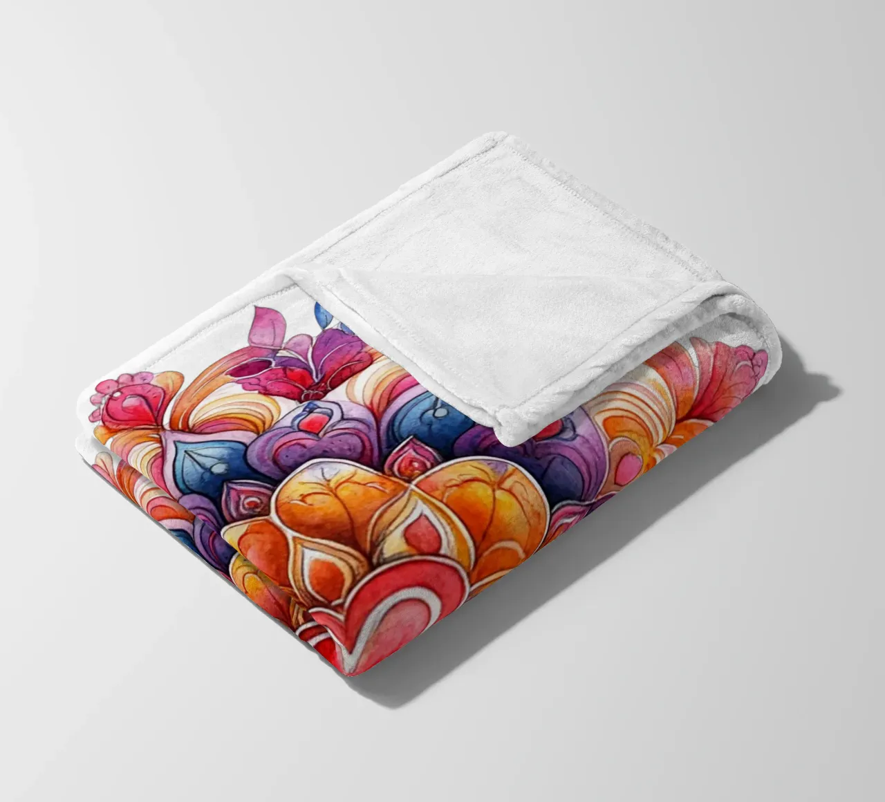 Mandala dell'amore ad acquerello coperta in pile da Spiritual Touch