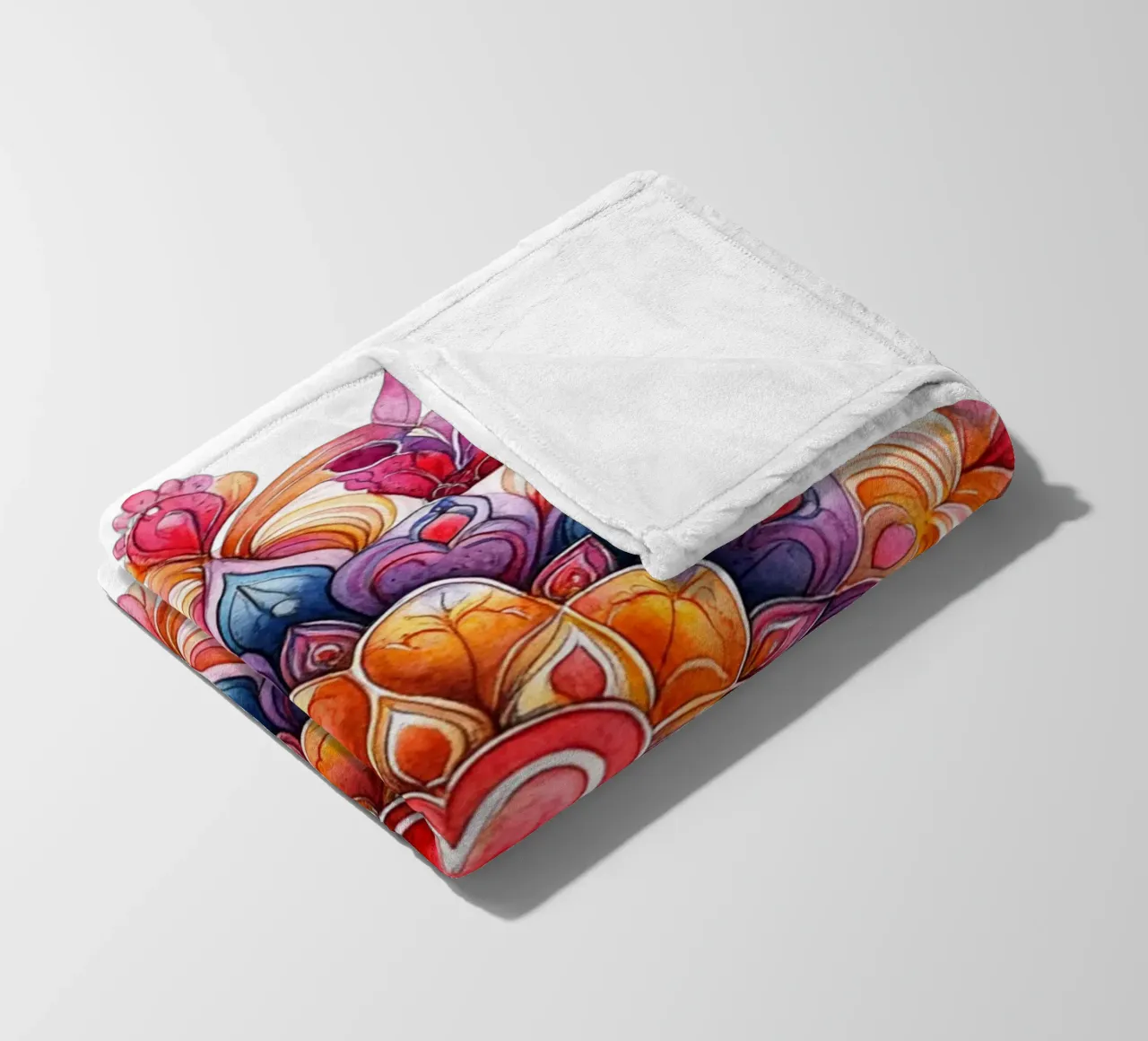 Mandala dell'amore ad acquerello coperta in pile da Spiritual Touch