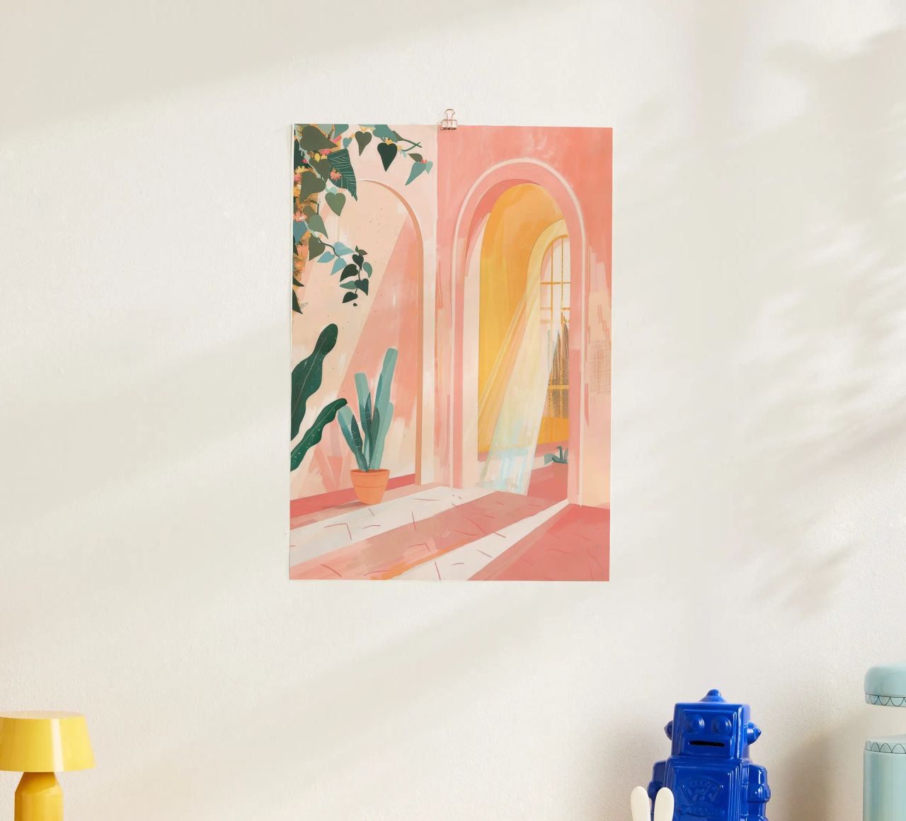 Póster abstracto, Arte mural colorido, Arte mediterráneo en colores pastel poster de Boheme