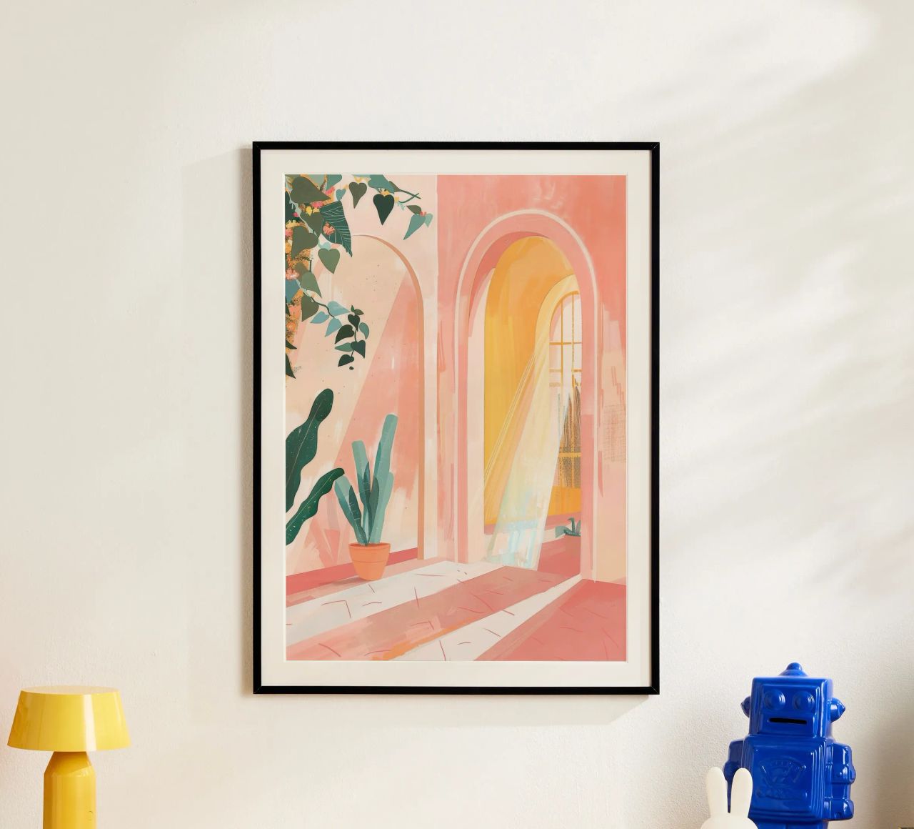 Póster abstracto, Arte mural colorido, Arte mediterráneo en colores pastel poster de Boheme
