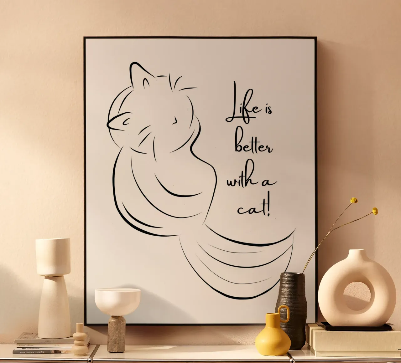 La vita è migliore con un gatto! plexiglass da ArtDesign by KBK