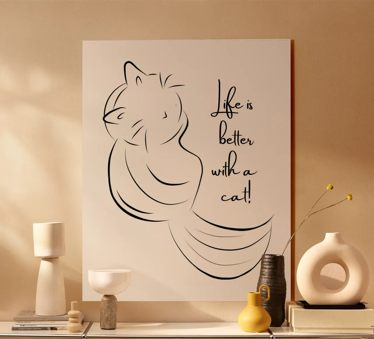 La vita è migliore con un gatto! plexiglass da ArtDesign by KBK
