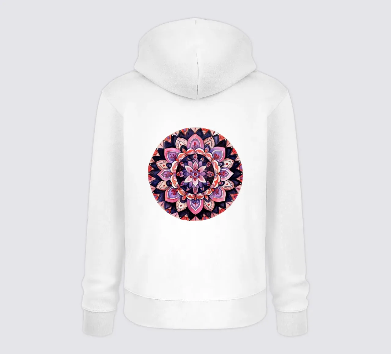 Mandala dell'amore ad acquerello felpa con cappuccio da Spiritual Touch