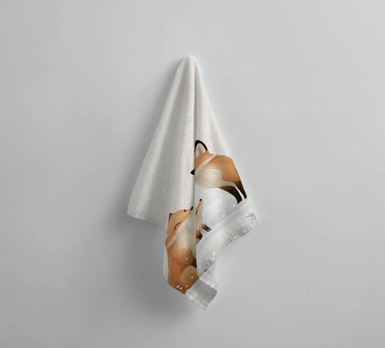 Little Fox Family towel by Synthaira
