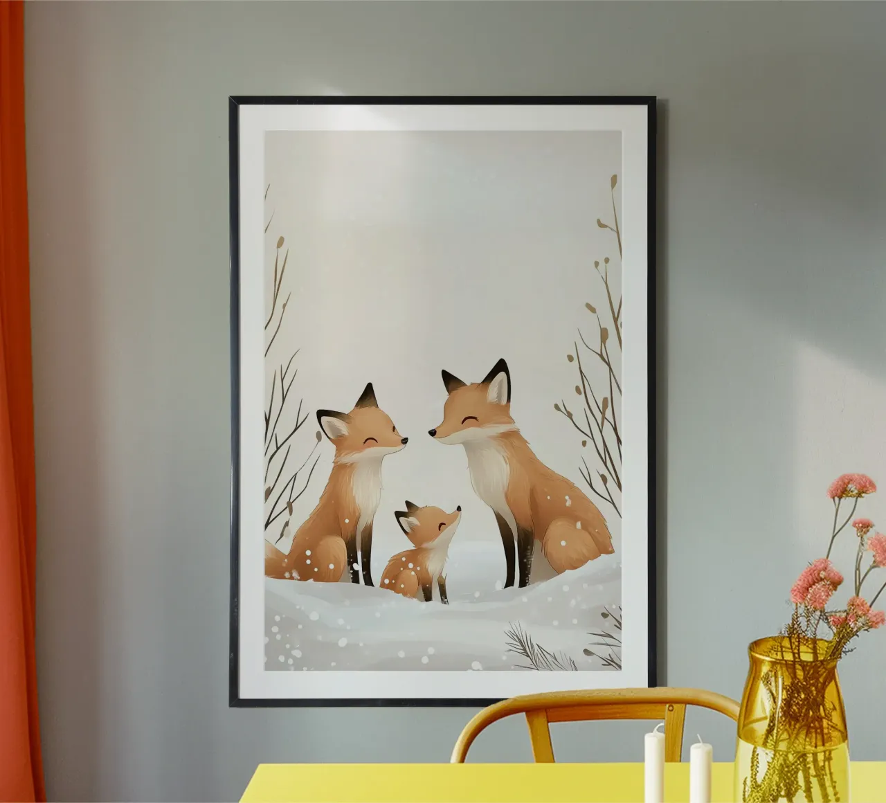 Famiglia Little Fox poster da Synthaira