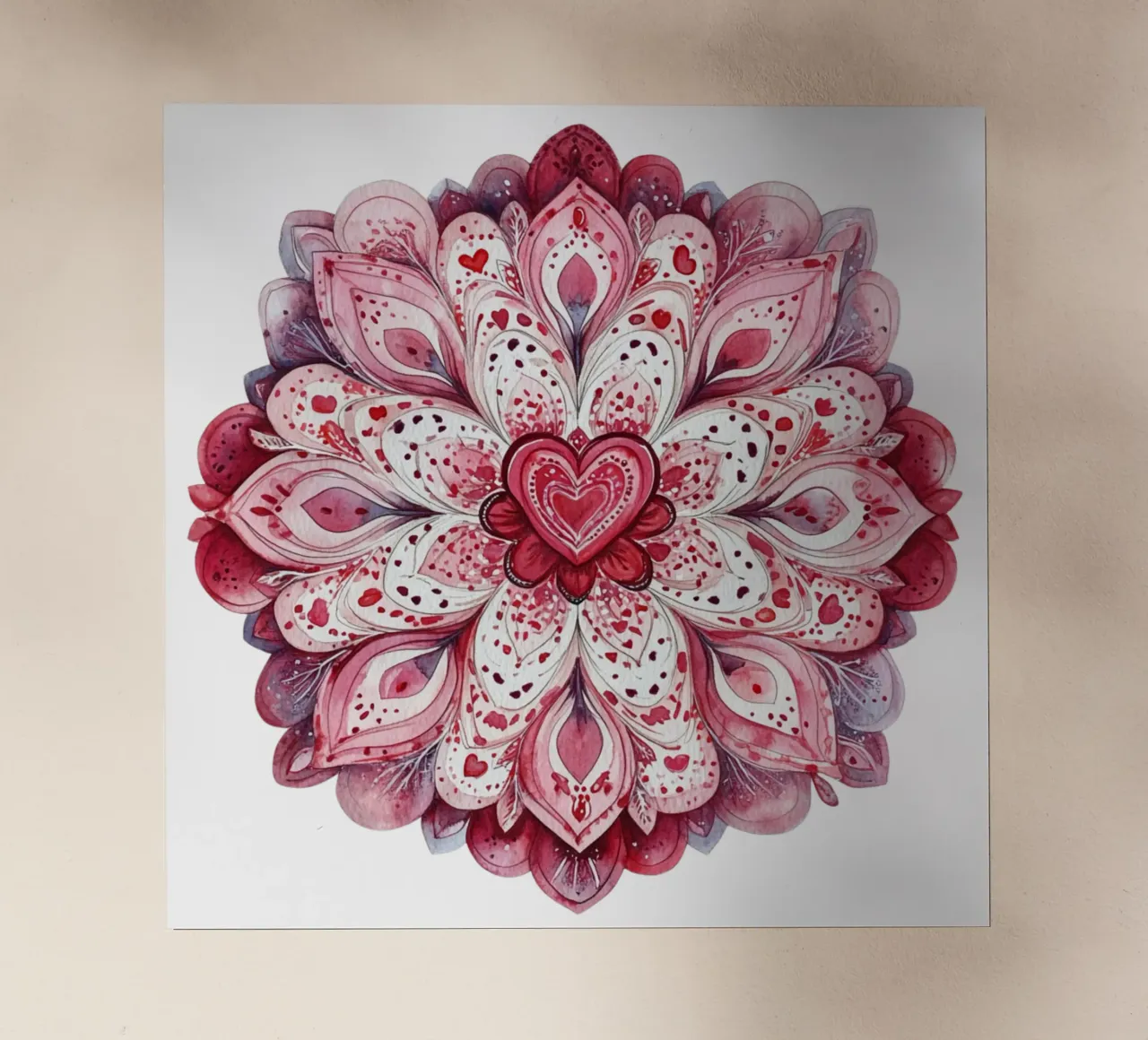 Mandala dell'amore ad acquerello pellicola backlit da Spiritual Touch