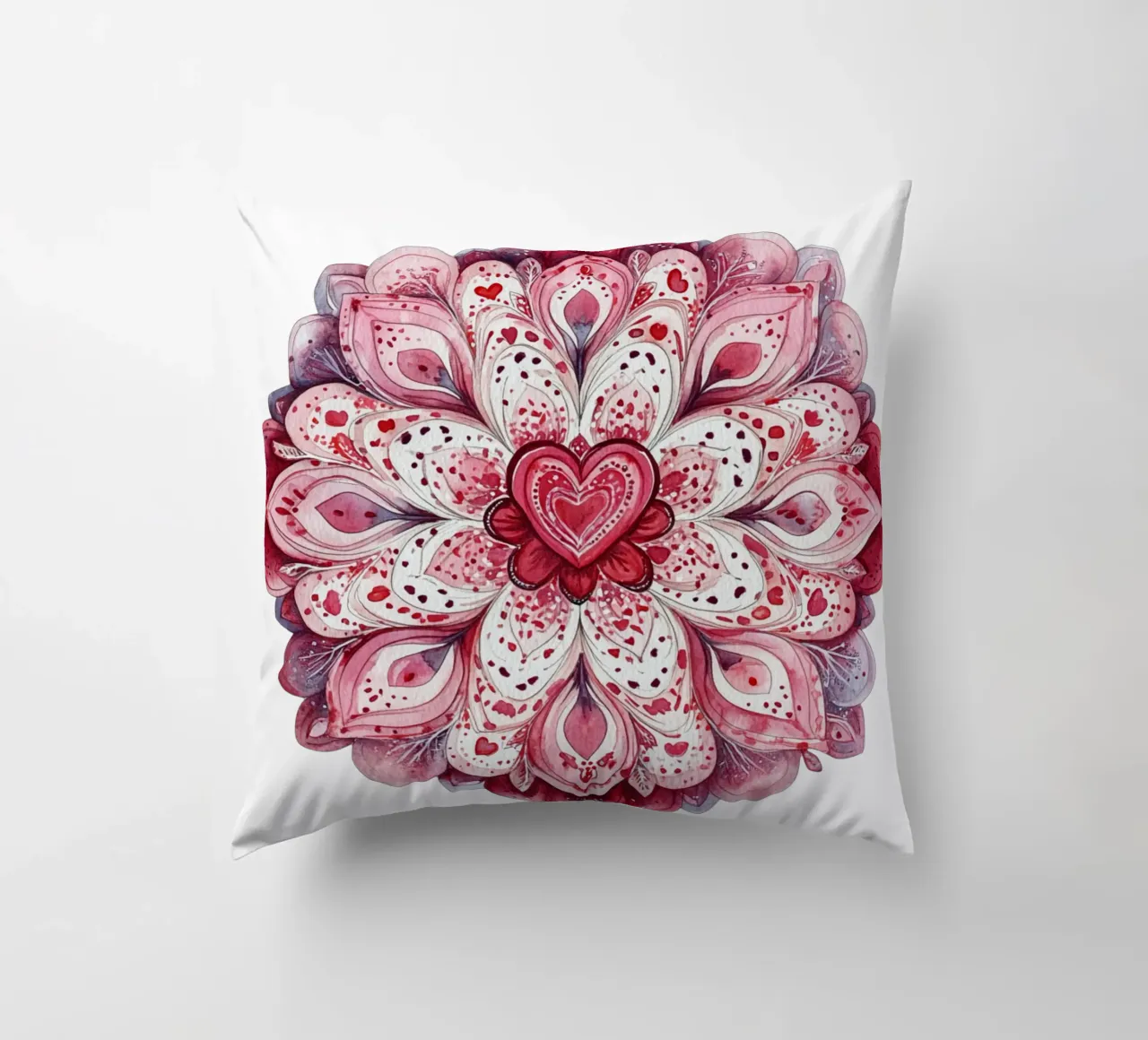 Mandala dell'amore ad acquerello cuscino da Spiritual Touch