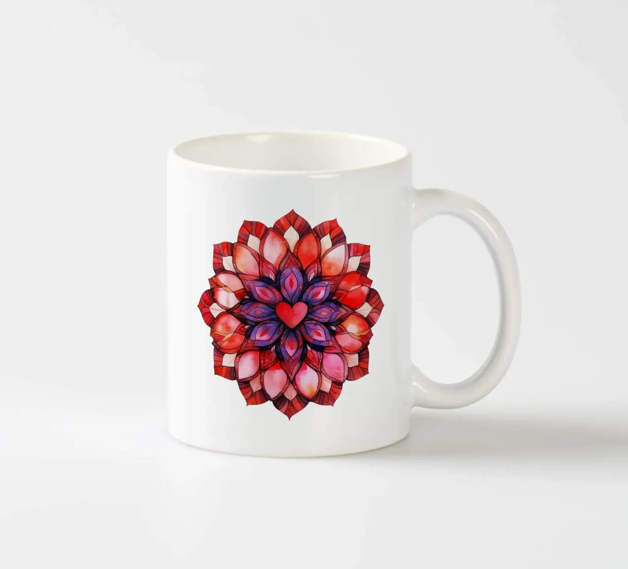 Mandala dell'amore ad acquerello tazza in ceramica da Spiritual Touch