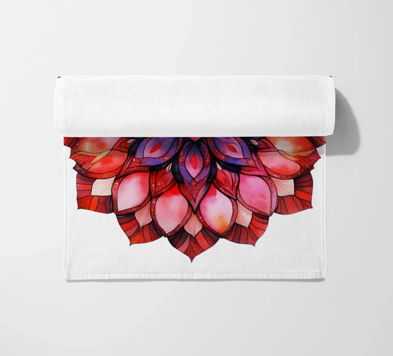 Mandala dell'amore ad acquerello telo mare da Spiritual Touch