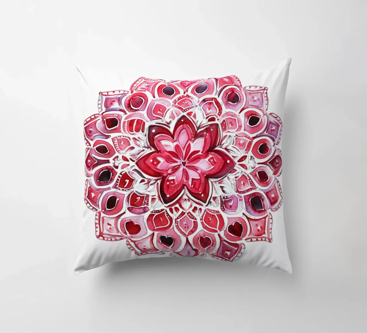 Mandala dell'amore ad acquerello cuscino da Spiritual Touch