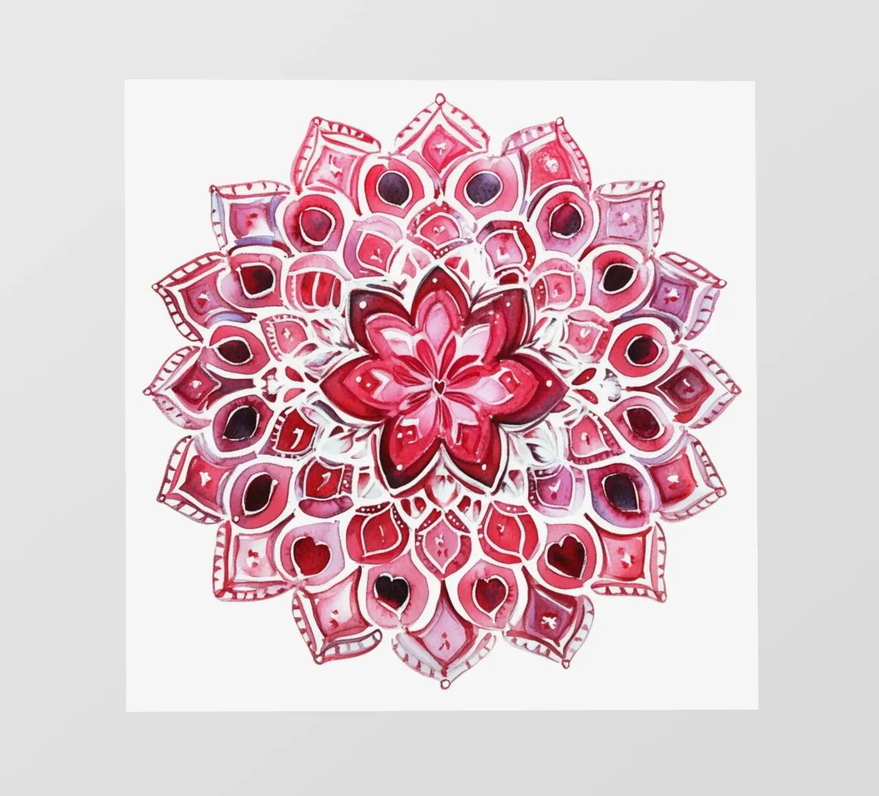 Mandala dell'amore ad acquerello pellicola backlit da Spiritual Touch