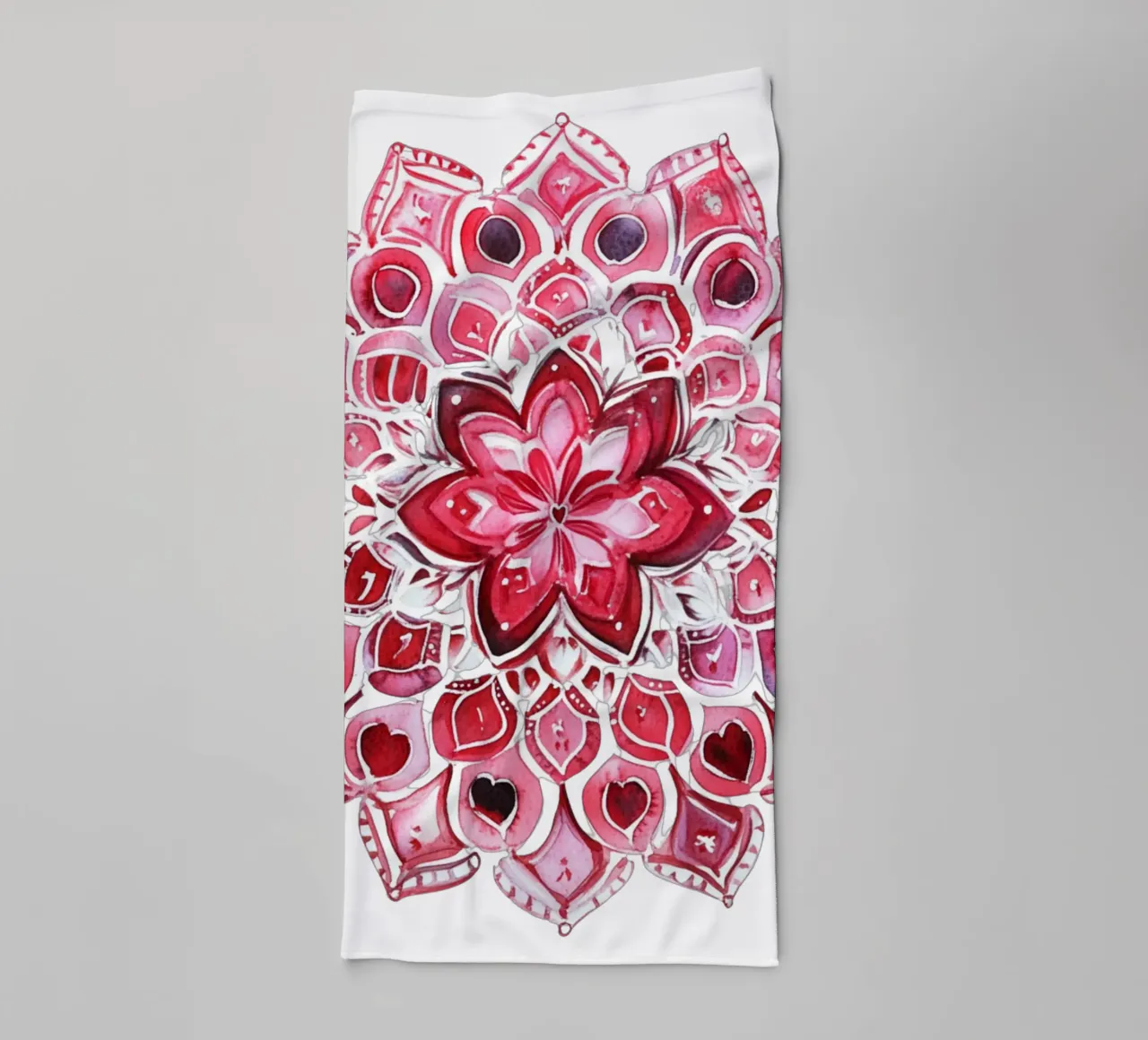 Mandala dell'amore ad acquerello asciugamano da bagno da Spiritual Touch