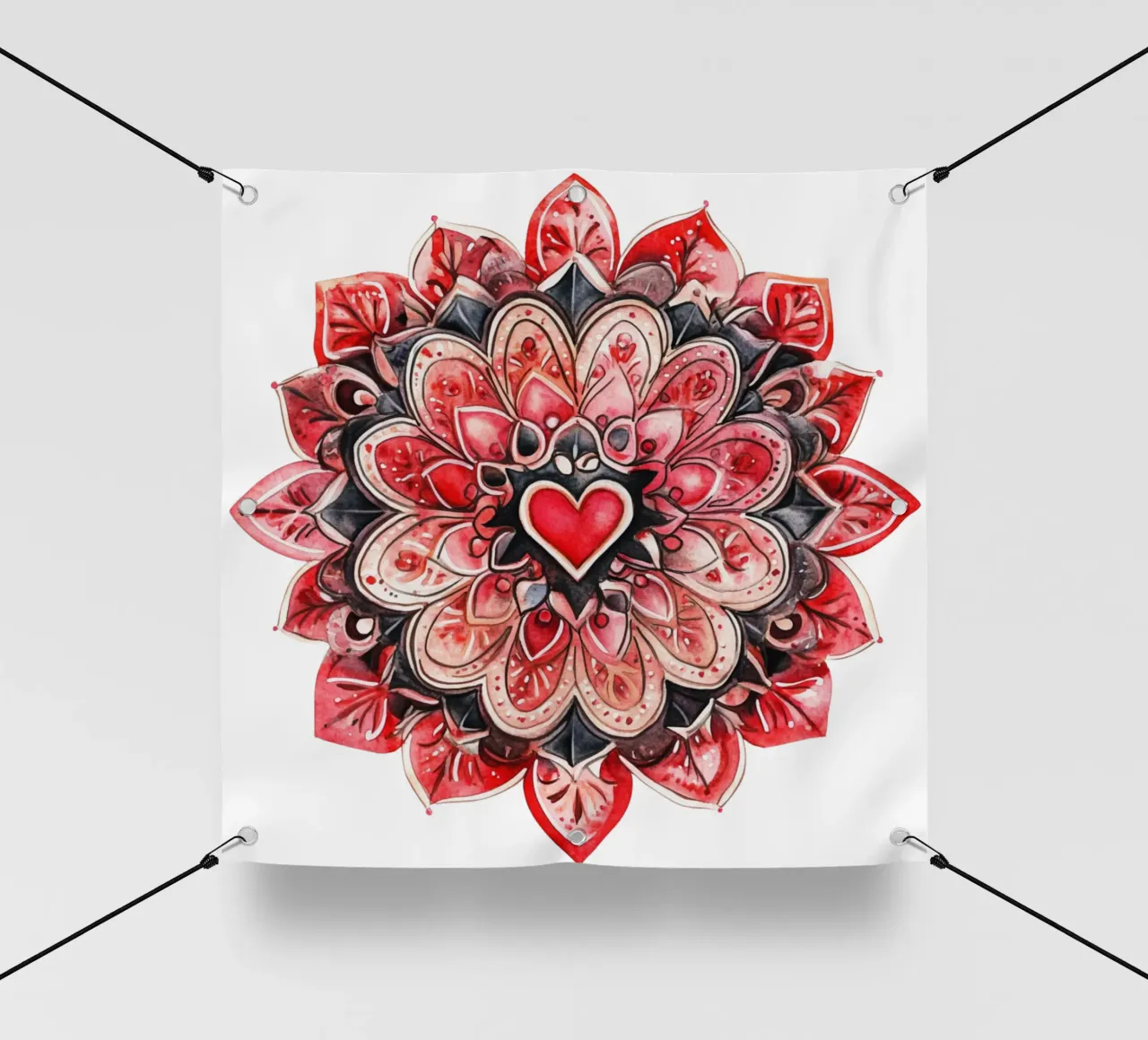 Mandala dell'amore ad acquerello telo in pvc da Spiritual Touch