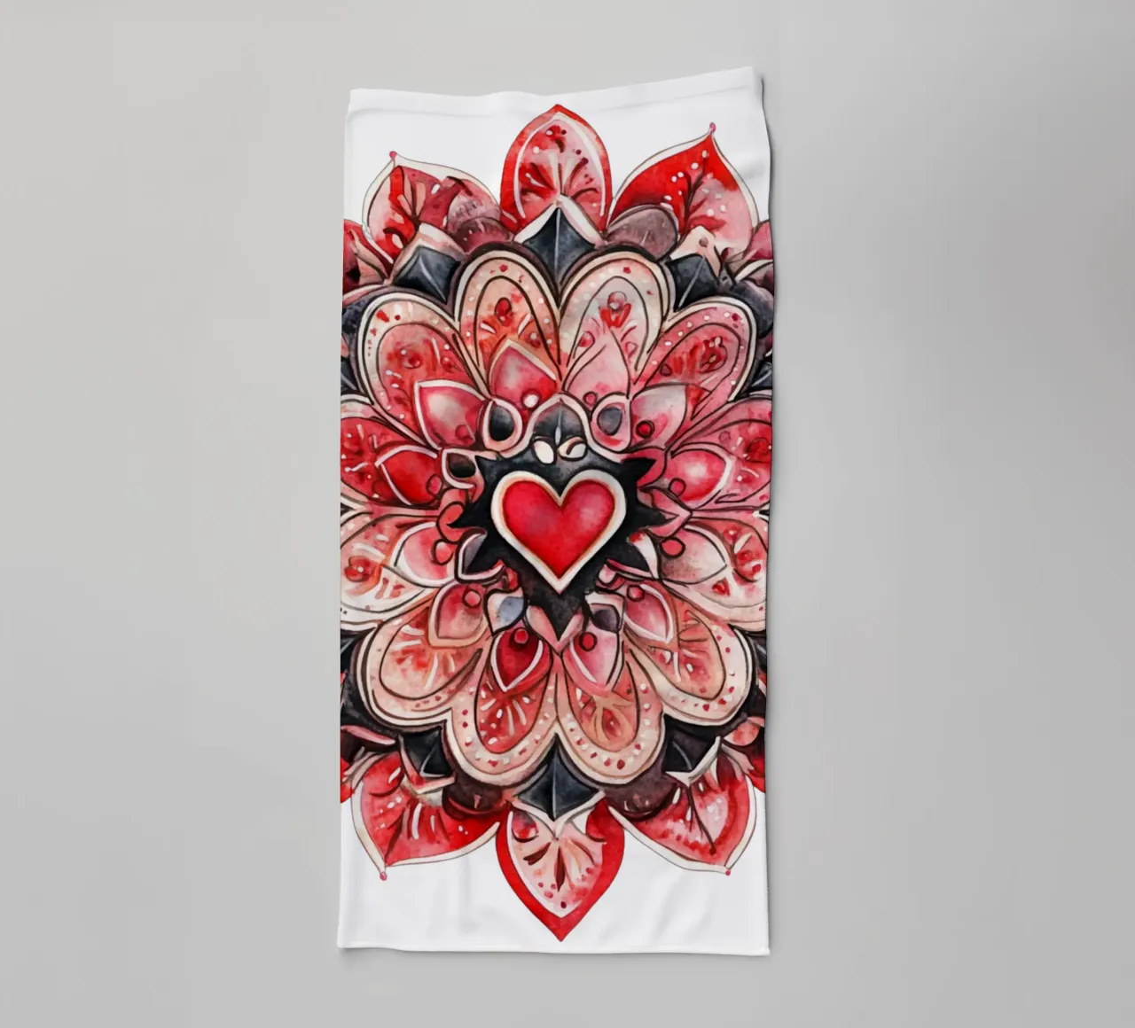 Mandala dell'amore ad acquerello asciugamano da bagno da Spiritual Touch