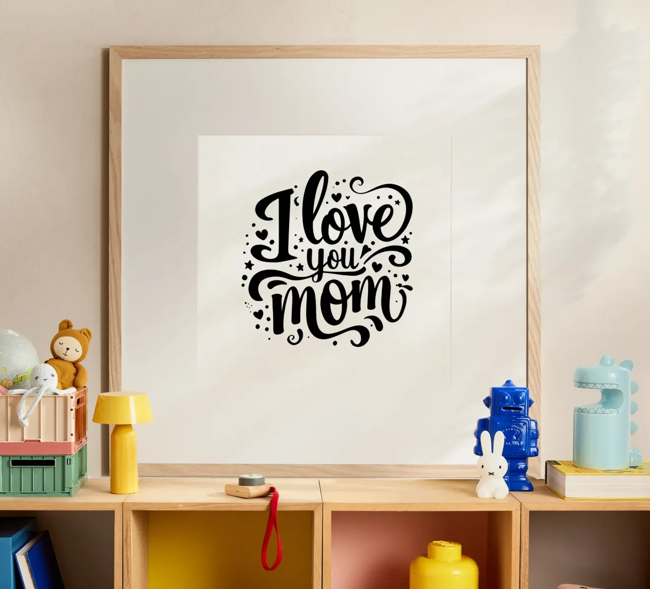 Ti voglio bene mamma poster con telaio in legno da 🥝 KIWI STORE