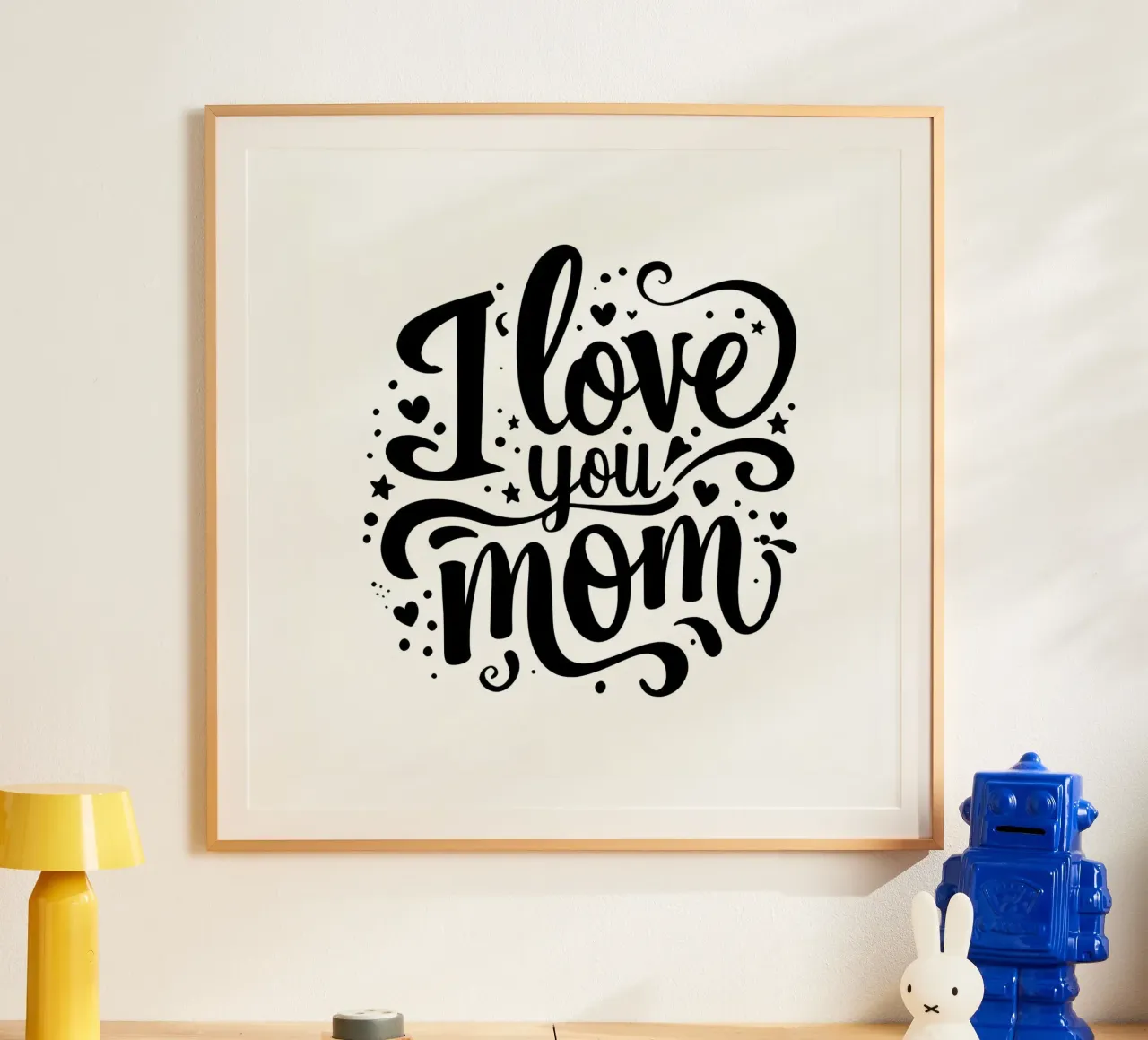 Ti voglio bene mamma poster con telaio in legno da 🥝 KIWI STORE