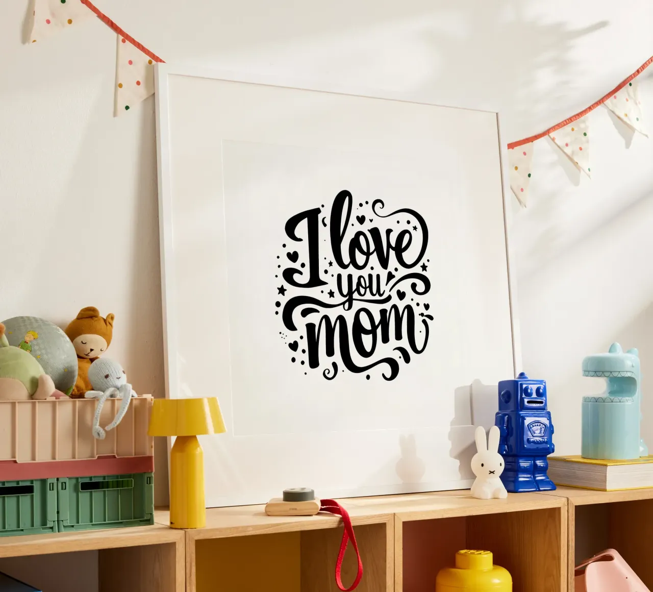 Ti voglio bene mamma poster con telaio in legno da 🥝 KIWI STORE