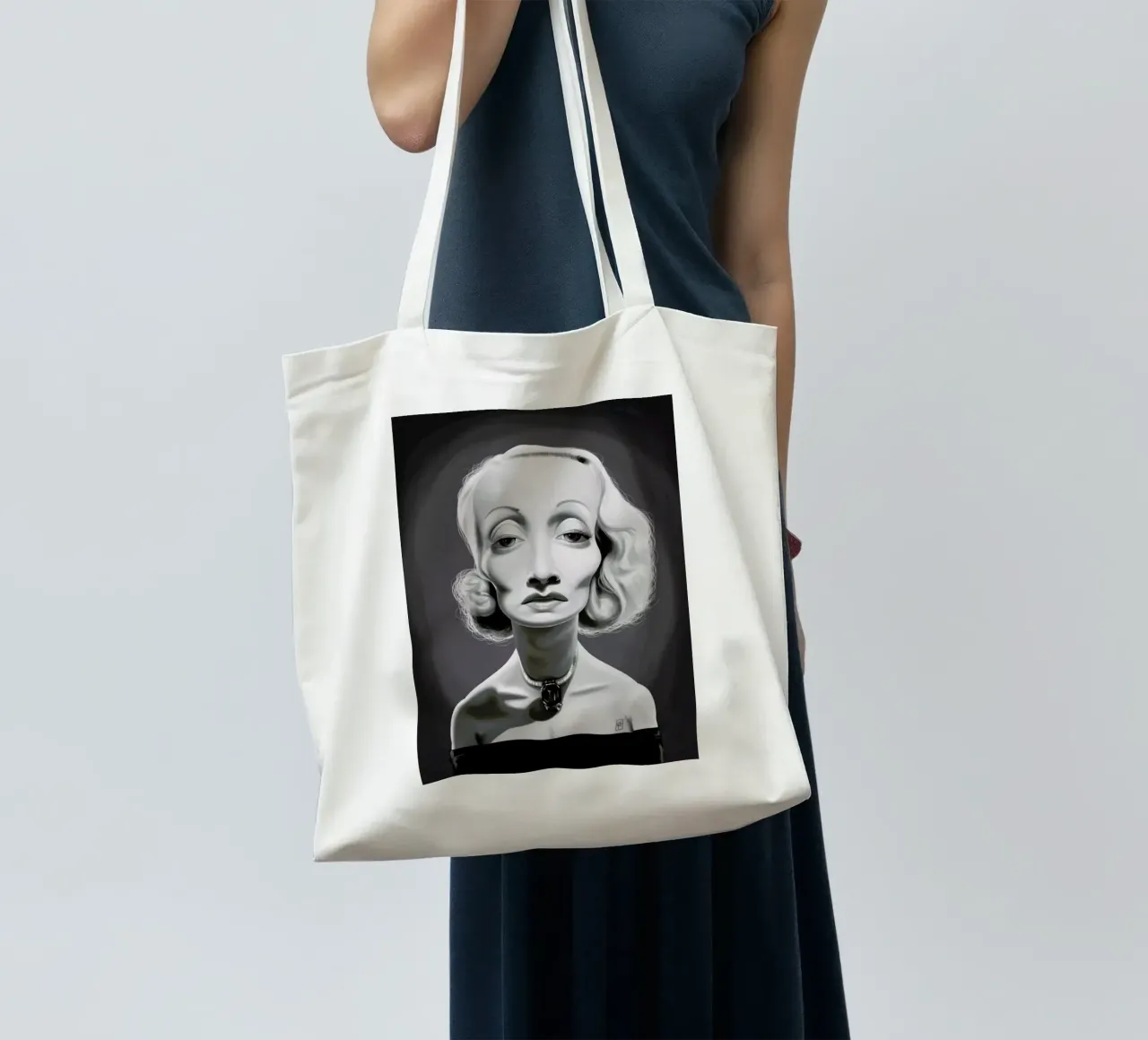 Marlene Dietrich tote bag by Rob Art | Illustration