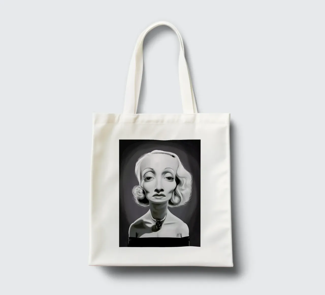 Marlene Dietrich tote bag by Rob Art | Illustration
