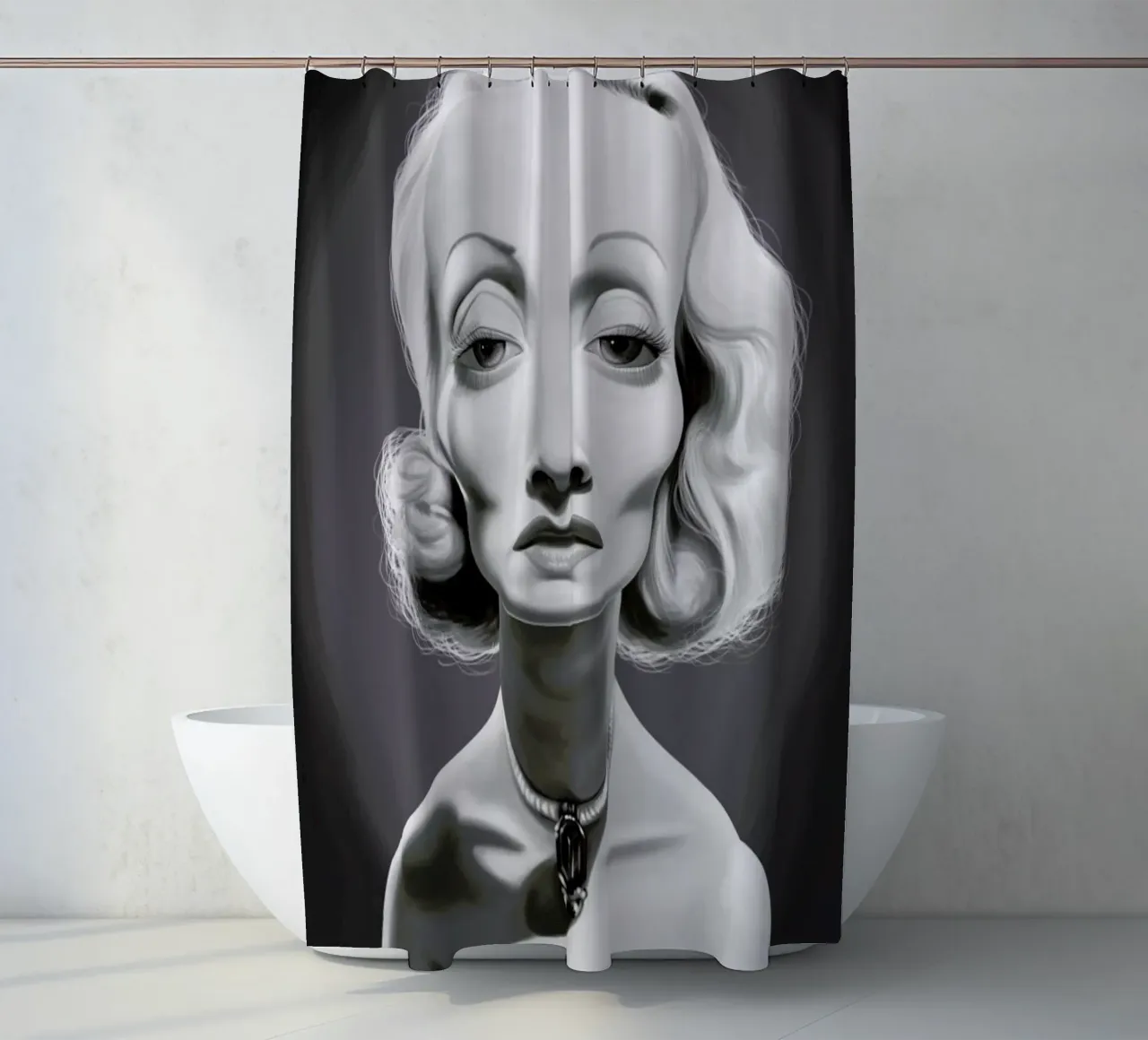 Marlene Dietrich tenda da doccia da Rob Art | Illustration